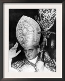 Pope Paul Vi, Blessing Crowd in St. Peter's Basilica on Palm Sunday, Vatican City, April 3rd, 1966 Poster