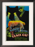 The Black Cat, Boris Karloff, Harry Cording, Jacqueline Wells, Bela Lugosi, 1934 Poster