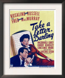Take a Letter, Darling, Fred Macmurray, Rosalind Russell on Window Card, 1942 Print