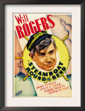 Steamboat Round the Bend, Will Rogers on Midget Window Card, 1935 Art