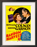 Random Harvest, Greer Garson, Ronald Colman on Midget Window Card, 1942 Prints