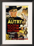 Rootin' Tootin' Rhythm, Top and Bottom: Gene Autry, 1937 Poster