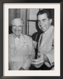 US President Harry Truman with Senator Richard Nixon, on Tour of US Senate, Washington, D.C., 1953 Posters
