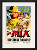 Rustlers' Roundup, Tom Mix, Noah Beery Jr., Diane Sinclair, 1933 Art