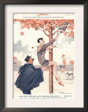 Le Sourire, Glamour Erotica Police Climbing Trees Magazine, France, 1920 Posters