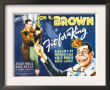 Fit for a King, Joe E. Brown, Helen Mack, Joe E. Brown in Caricature (Far Right), 1937 Posters