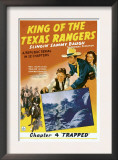 King of Texas Rangers, Top from Center: Sammy Baugh, Pauline Moore in 'Chapter 4: Trapped', 1941 Art