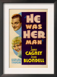 He Was Her Man, Top to Bottom: James Cagney, Joan Blondell, 1934 Poster