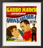 Anna Karenina, Greta Garbo, Fredric March, Freddie Bartholomew on Window Card, 1935 Poster