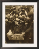 Newsies at the Paper Office, Bank Alley, Syracuse, New York, c.1910 Posters by Lewis Wickes Hine