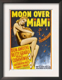 Moon over Miami, Betty Grable on Window Card, 1941 Posters