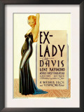 Ex-Lady, Bette Davis on Midget Window Card, 1933 Prints