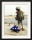 Fallen Soldier's Gear, Camp Baharia, Iraq, June 12, 2007 Posters by Stocktrek Images 