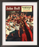 John Bull, Pancakes Day Races Magazine, UK, 1951 Poster
