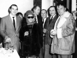 Stanley Baker (Left), Elizabeth Taylor and Ken Jones, Wales V England Rugby, January 1965 Photographic Print