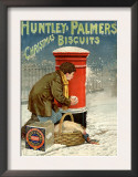 Huntley and Palmers, Biscuits Post Boxes, Snowballs, UK, 1890 Print