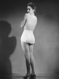 Woman in Panties Posing in Studio, Portrait Photographic Print by George Marks