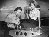 Female Aircraft Workers Having a Snack Photographic Print by George Marks