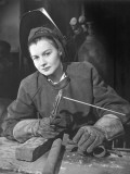 Woman Welding in Ww Ii Defense Plant Photographic Print by George Marks