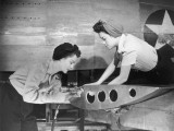 Female Workers Working on Plane Photographic Print by George Marks