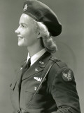 Woman in World War Ii Military Uniform Photographic Print by George Marks
