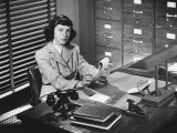Secretary Working in Office Photographie par George Marks