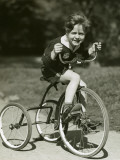 Little Boy Riding His Tricycle Lámina fotográfica por George Marks
