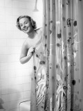 Woman Taking Shower Photographic Print by George Marks Woman Taking Shower Photographic Print by George Marks