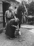 Old Lady Blacksmith Photographic Print