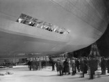 Crowd and Zeppelin Photographic Print