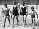 Gas Mask Drill Photographic Print
