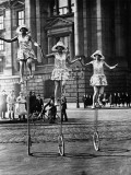 Trick Cyclists Photographic Print