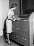 Woman Filing Photographic Print