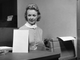 Woman Typing Photographic Print