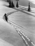 Couple Cross-Country Skiing Photographic Print