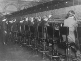 Female Switchboard Operators Connecting Calls Photographic Print