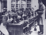 British Royal Army Medical Technicians Training in Laboratory Photographic Print