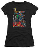 Juniors: Justice League America-Lettered League T-Shirt