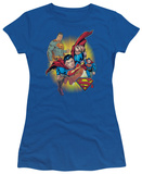 Juniors: Justice League America-Superman Collage T-Shirt