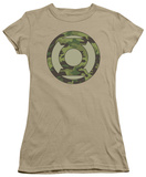 Juniors: Green Lantern-Camo Logo Shirts