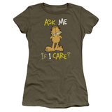 Juniors: Garfield-Ask Me If I Care T-Shirt