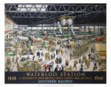 Helen Mckie - Waterloo Station, War, SR, c.1948 - Reprodüksiyon