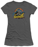 Juniors: Justice League America-Batman Rough Distress T-Shirt