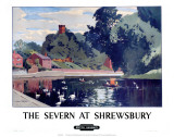 The Severn at Shrewsbury, BR, c.1950s Prints