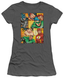 Juniors: Justice League America-Hero Boxes T-Shirt