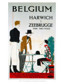 Belgium, Harwich, Zeebrugge, LNER, c.1923-1947 Poster