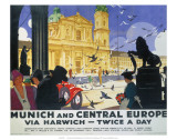 Munich and Central Europe, LNER, c.1929 Posters