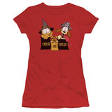 Juniors: Garfield-Trick Or Treat T-shirts