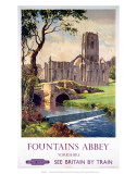 Fountains Abbey, Yorkshire, BR (NER), c.1956 Prints