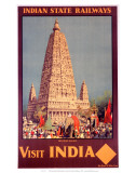 Visit India, Indian State Railways, c.1930s Poster